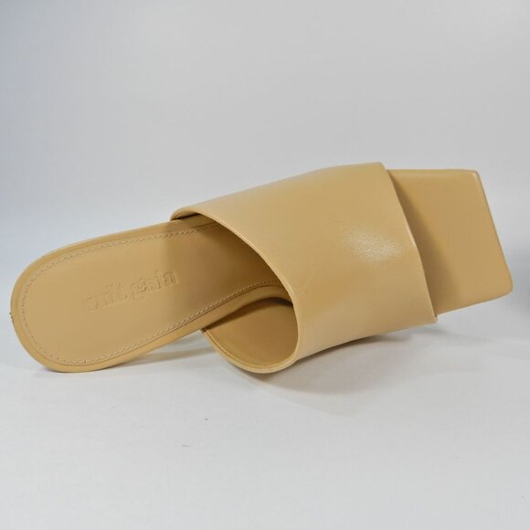 Cult Gaia Ira Spiral Swirl Slide Mule SANDAL 35 5 Natural Gold Leather NEW $458 - Picture 10 of 15